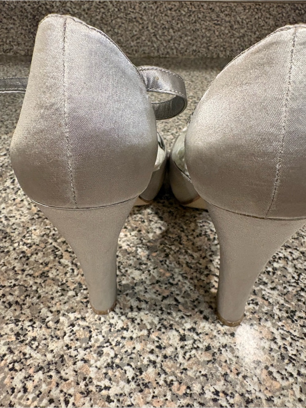 Madden Girl Silver Ruffled Peep-Toe Heels - Picture 3 of 6